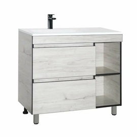 Тумба с раковиной напольная Style Line Берлин 90, 2 ящика/ниши, PLUS, соната - фото, отзывы, цена