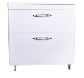 Тумба с раковиной напольная Style Line Каре 80 2 ящика Люкс белая, PLUS - фото, отзывы, цена