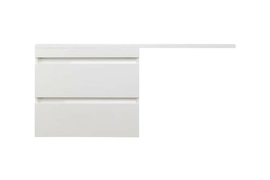 Тумба с раковиной подвесная Style Line Даллас 150, 2 ящика, Люкс белая, PLUS - фото, отзывы, цена