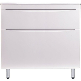 Тумба с раковиной напольная Style Line Бергамо мини 90 2 ящика Люкс антискрейтч белый, PLUS - фото, отзывы, цена