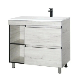 Тумба с раковиной напольная Style Line Берлин 90, 2 ящика/ниши, PLUS, соната - фото, отзывы, цена