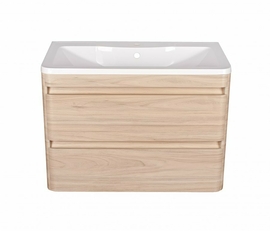 Тумба с раковиной подвесная Style Line El Fante Атлантика 80, Люкс ясень перламутр, PLUS - фото, отзывы, цена