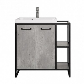 Тумба Style Line Лофт 1.1 60/80 с раковиной Classic 60, бетон - фото, отзывы, цена