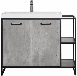 Тумба Style Line Лофт 1.1 80/100 с раковиной Classic 80, бетон - фото, отзывы, цена