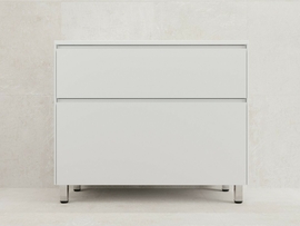 Тумба напольная Style Line Лима 100 с раковиной Line 100, 2 ящика, Plus, белая матовая - фото, отзывы, цена