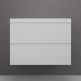 Тумба подвесная Style Line Манхэттен 80 с раковиной Asti 80, эмаль, 2 ящика, Plus, белая матовая - фото, отзывы, цена