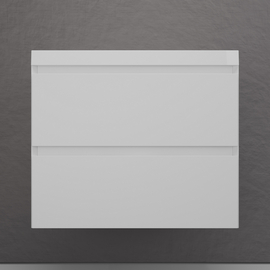 Тумба подвесная Style Line Манхэттен 70 с раковиной Asti 70, эмаль, 2 ящика, Plus, белая матовая - фото, отзывы, цена