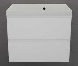 Тумба подвесная Style Line Манхэттен 70 с раковиной Asti 70 жасмин, эмаль, 2 ящика, Plus, белая матовая - фото, отзывы, цена