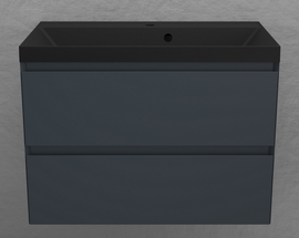 Тумба подвесная Style Line Манхэттен 70 с раковиной Asti 70 антрацит, эмаль, 2 ящика, Plus, графит - фото, отзывы, цена