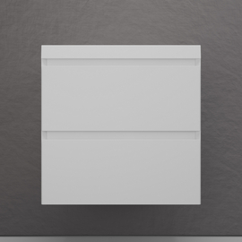 Тумба подвесная Style Line Манхэттен 60 с раковиной Asti 60, эмаль, 2 ящика, Plus, белый матовый - фото, отзывы, цена