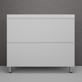 Тумба напольная Style Line Манхэттен 100 с раковиной Asti 100, эмаль, 2 ящика, Plus, белая матовая - фото, отзывы, цена