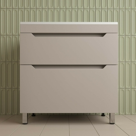 Тумба напольная Style Line Остин с раковиной Фортуна 80 жасмин, 2 ящика, крем, Plus - фото, отзывы, цена