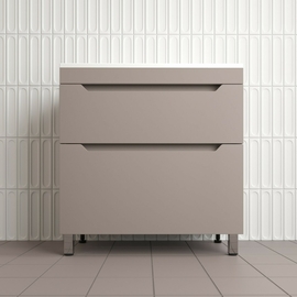 Тумба напольная Style Line Остин с раковиной Фортуна 80 антрацит, 2 ящика, тауп темный, Plus - фото, отзывы, цена