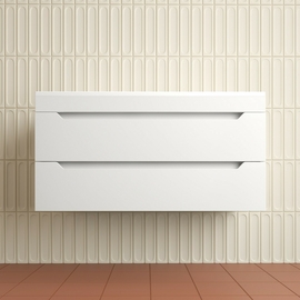 Тумба подвесная Style Line Остин с раковиной Фортуна 100, 2 ящика, белая, Plus - фото, отзывы, цена