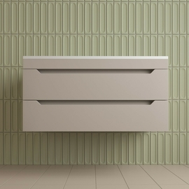 Тумба подвесная Style Line Остин с раковиной Фортуна 100, 2 ящика, крем, Plus - фото, отзывы, цена