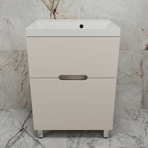 Тумба напольная Style Line Матис 60 с раковиной Asti 60 жасмин, 2 ящика, крем - фото, отзывы, цена