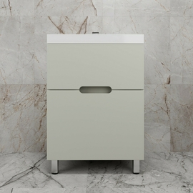 Тумба напольная Style Line Матис 60 с раковиной Asti 60, 2 ящика, олива - фото, отзывы, цена