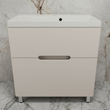 Тумба напольная Style Line Матис 80 с раковиной Asti 80 жасмин, 2 ящика, крем - фото, отзывы, цена