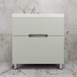 Тумба напольная Style Line Матис 80 с раковиной Asti 80, 2 ящика, олива - фото, отзывы, цена