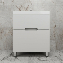 Тумба напольная Style Line Матис 70 с раковиной Asti 70, 2 ящика, белая матовая - фото, отзывы, цена