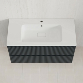 Тумба Style Line Марокко 100 Plus с раковиной Line 100, подвесная, эмаль, 2 ящика, графит - фото, отзывы, цена