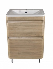 Тумба с раковиной Style Line El Fante Атлантика 60 Люкс, ясень перламутр, Plus - фото, отзывы, цена