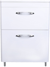 Тумба с раковиной Style Line El Fante Каре 60 2 ящика Люкс белая, Plus - фото, отзывы, цена