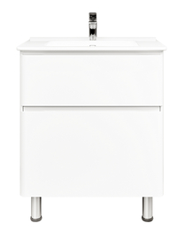 Тумба Jorno Chiara luce 70 с раковиной Sturdy 70, напольная, белая - фото, отзывы, цена