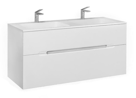 Тумба Jorno Modul 120 с раковиной, подвесная, белая - фото, отзывы, цена