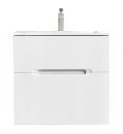 Тумба Jorno Modul 65 с раковиной, подвесная, белая - фото, отзывы, цена