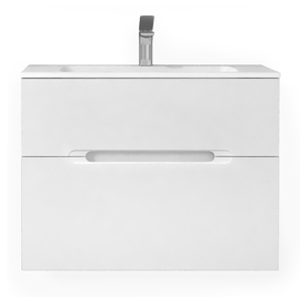 Тумба Jorno Modul 80 с раковиной, подвесная, белая - фото, отзывы, цена