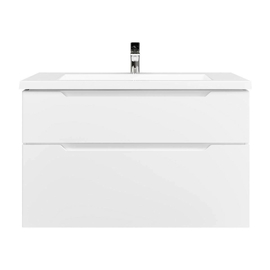 Тумба Jorno Puro 100 с раковиной Luxor 100, подвесная, белая - фото, отзывы, цена