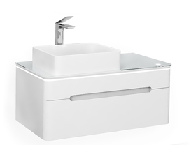 Тумба под раковину Jorno Shine 90 подвесная, белая - фото, отзывы, цена