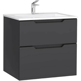 Тумба под раковину Jorno Slide 65 подвесная, антрацит - фото, отзывы, цена