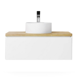 Тумба под раковину Jorno Solis new 100 подвесная, белая - фото, отзывы, цена