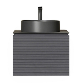 Тумба под раковину Jorno Stone 60 подвесная, антрацит - фото, отзывы, цена