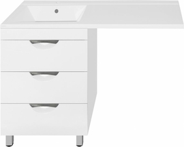 Тумба Style Line Жасмин 60 с раковиной Космос/Даллас 120, 3 ящика, Люкс PLUS - фото, отзывы, цена