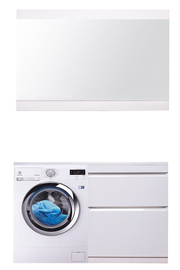 Тумба с раковиной напольная Style Line Даллас 130, Люкс белая, PLUS, эмаль - фото, отзывы, цена