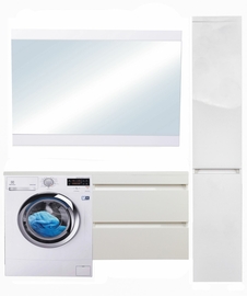 Тумба с раковиной подвесная Style Line Даллас 130, Люкс белая, PLUS, эмаль - фото, отзывы, цена