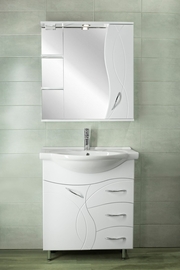 Тумба Style Line Амелия 75 с раковиной Байкал 75, 3 ящика - фото, отзывы, цена