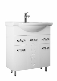 Тумба Style Line Венеция 75 с раковиной Байкал 75, 2 ящика - фото, отзывы, цена