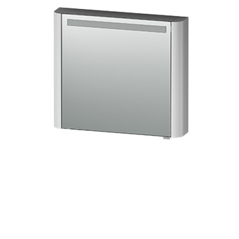 Зеркальный шкаф AM.PM Sensation, левый, 80см, с подсветкой, серый шелк, глянец, M30MCL0801FG - фото, отзывы, цена