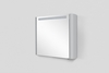 Зеркальный шкаф AM.PM Sensation, левый, 80см, с подсветкой, серый шелк, глянец, M30MCL0801FG - фото, отзывы, цена