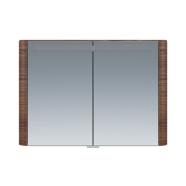 Зеркальный шкаф AM.PM Sensation, 100см, с подсветкой, текстурированный орех, M30MCX1001NF - фото, отзывы, цена