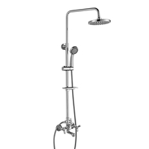 Смеситель Rossinka Q02-46 для ванны и душа с регулируемой высотой штанги, поворотным изливом и лейкой 