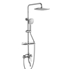 Смеситель Rossinka RS29-46 для ванны и душа с регулируемой высотой штанги, поворотным изливом и лейкой 