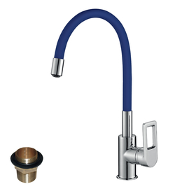 Смеситель Rossinka Z35-35U-Blue для кухни с гибким цветным изливом - фото, отзывы, цена
