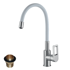 Смеситель Rossinka Z35-35U-White для кухни с гибким цветным изливом - фото, отзывы, цена