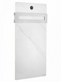 Полотенцесушитель электрический Wonzon & Woghand Stuttgart с каменной плитой белый мрамор, брашированный никель, WW-A501-BR - фото, отзывы, цена