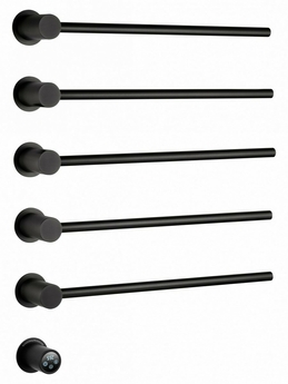 Полотенцесушитель электрический Wonzon & Woghand Hamburg встраиваемый, черный матовый, WW-AL315-MB - фото, отзывы, цена